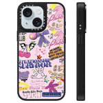 Custodia per telefono con specchio e motivo leopardato e ciliegia., For iPhone 15 Plus, For iPhone 15
