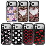 Custodia per telefono con specchio e motivo leopardato e ciliegia., For iPhone 16, For iPhone 15 Pro Max, For iPhone 15 Pro