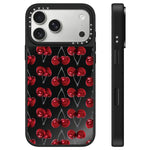 Custodia per telefono con specchio e pulsante di controllo della fotocamera, motivo leopardo ciliegia, serie Cherry, For iPhone 17 Pro Max, For iPhone 17 Pro, For iPhone 17