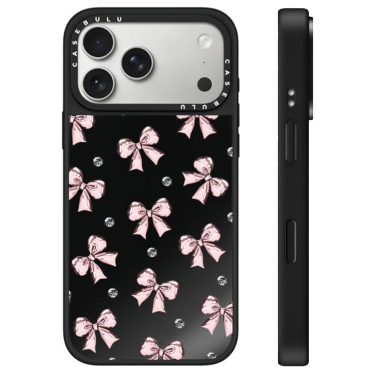 Custodia per telefono con specchio e pulsante di controllo della fotocamera, motivo leopardo ciliegia, serie Cherry, For iPhone 17 Pro Max, For iPhone 17 Pro, For iPhone 17
