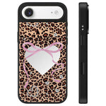 Custodia per telefono con specchio e pulsante di controllo della fotocamera, motivo leopardo ciliegia, serie Cherry, For iPhone Air