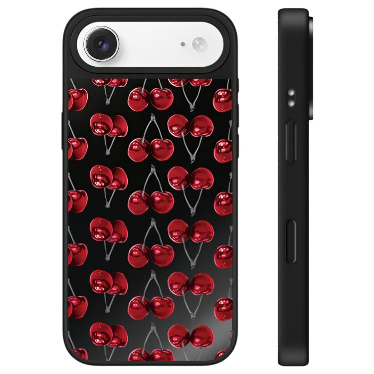 Custodia per telefono con specchio e pulsante di controllo della fotocamera, motivo leopardo ciliegia, serie Cherry, For iPhone Air