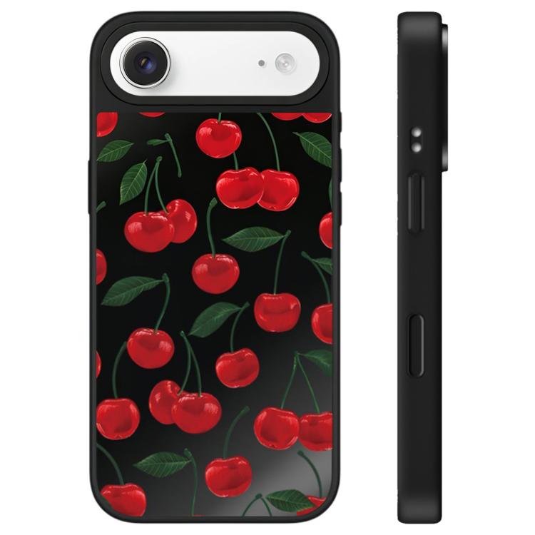 Custodia per telefono con specchio e pulsante di controllo della fotocamera, motivo leopardo ciliegia, serie Cherry, For iPhone Air
