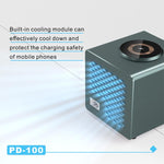 Caricabatterie intelligente multiporta Mijing PD100 da 100 W con supporto per ricarica rapida QC/PD e ricarica wireless da 15 W., EU Plug, US Plug