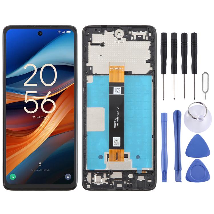 Gruppo completo di digitalizzatore LCD originale con cornice, For TCL K33 5G, For TCL K32 5G, For TCL 50 XL NxtPaper Matte Version, For TCL 50 XL, For TCL 50 XE