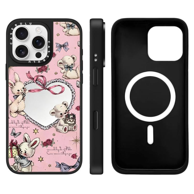 Custodia magnetica per telefono con specchio e motivo Hi Forest Series, For iPhone 16 Pro Max, For iPhone 16 Pro, For iPhone 16 Plus