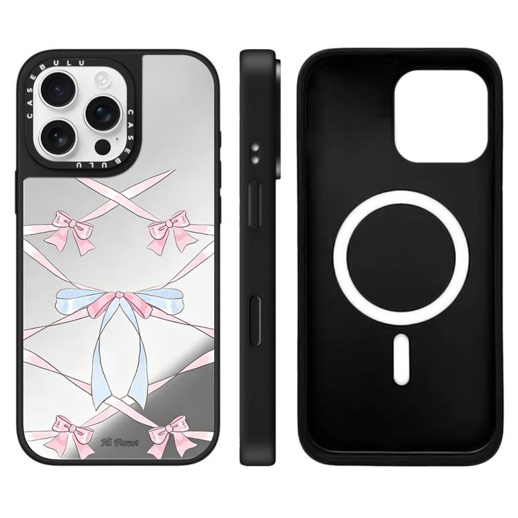 Custodia magnetica per telefono con specchio e motivo Hi Forest Series, For iPhone 16 Pro Max, For iPhone 16 Pro, For iPhone 16 Plus