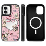Custodia magnetica per telefono con specchio e motivo Hi Forest Series, For iPhone 16, For iPhone 15 Pro Max, For iPhone 15 Pro