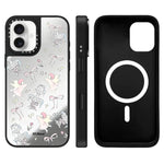 Custodia magnetica per telefono con specchio e motivo Hi Forest Series, For iPhone 16, For iPhone 15 Pro Max, For iPhone 15 Pro