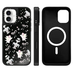 Custodia magnetica per telefono con specchio e motivo Hi Forest Series, For iPhone 16, For iPhone 15 Pro Max, For iPhone 15 Pro