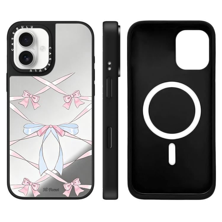 Custodia magnetica per telefono con specchio e motivo Hi Forest Series, For iPhone 16, For iPhone 15 Pro Max, For iPhone 15 Pro
