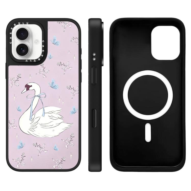 Custodia magnetica per telefono con specchio e motivo Hi Forest Series, For iPhone 16, For iPhone 15 Pro Max, For iPhone 15 Pro