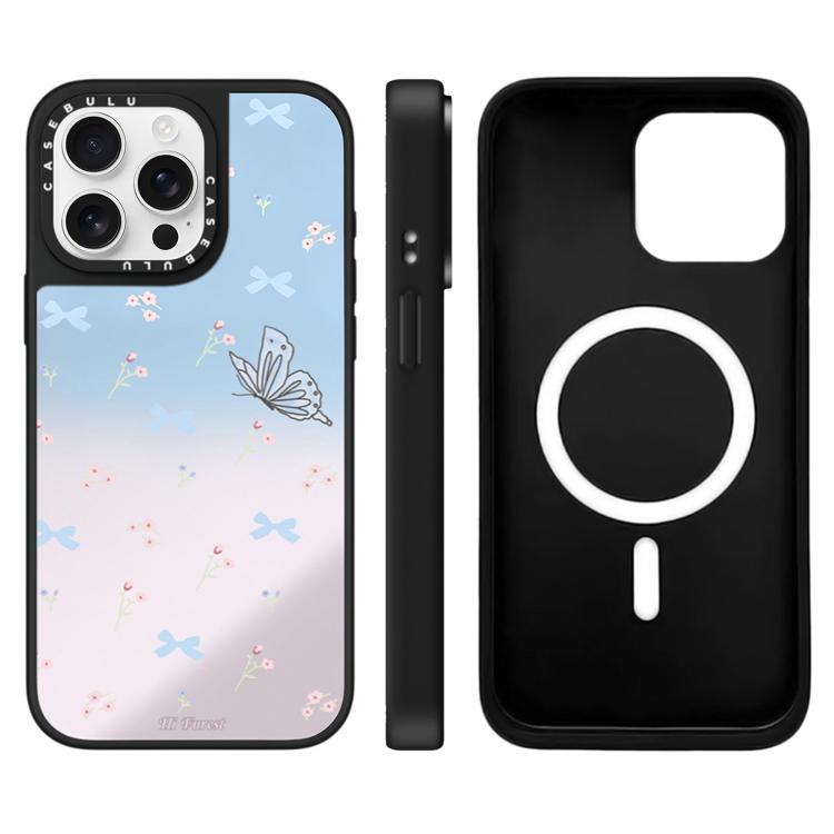 Custodia magnetica per telefono con specchio e motivo Hi Forest Series, For iPhone 16, For iPhone 15 Pro Max, For iPhone 15 Pro