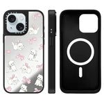 Custodia magnetica per telefono con specchio e motivo Hi Forest Series, For iPhone 15 Plus, For iPhone 15