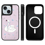 Custodia magnetica per telefono con specchio e motivo Hi Forest Series, For iPhone 15 Plus, For iPhone 15