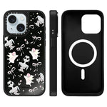 Custodia magnetica per telefono con specchio e motivo Hi Forest Series, For iPhone 15 Plus, For iPhone 15