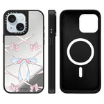 Custodia magnetica per telefono con specchio e motivo Hi Forest Series, For iPhone 15 Plus, For iPhone 15