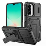 Custodia per telefono ibrida in PC e TPU con supporto invisibile per fotocamera scorrevole., For Galaxy A17 / A26 5G