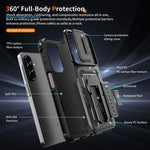 Custodia per telefono ibrida in PC e TPU con supporto invisibile per fotocamera scorrevole., For Galaxy A17 / A26 5G