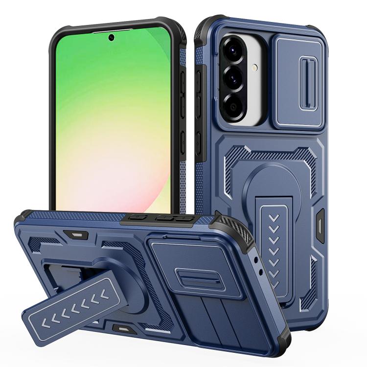 Custodia per telefono ibrida in PC e TPU con supporto invisibile per fotocamera scorrevole., For Galaxy A07 / A08 4G / 5G, For Galaxy A57 5G, For Galaxy A37 5G / A36 5G / A56 5G, For Galaxy A27 5G
