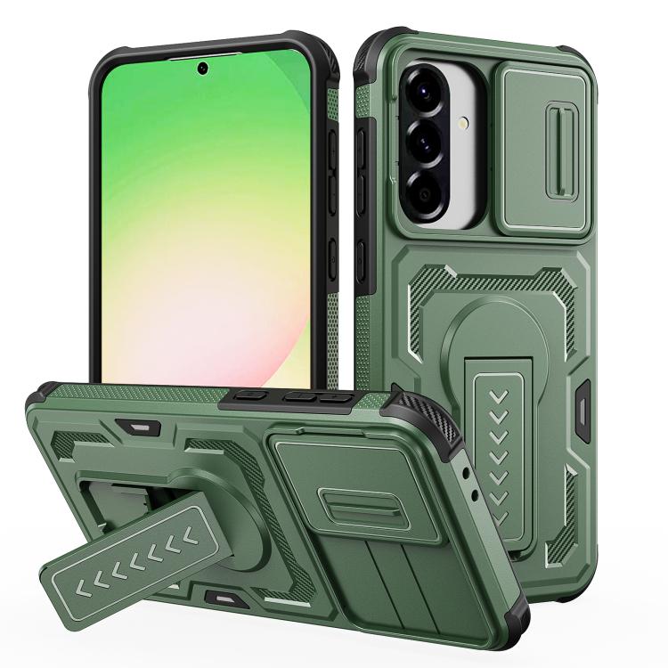 Custodia per telefono ibrida in PC e TPU con supporto invisibile per fotocamera scorrevole., For Galaxy A07 / A08 4G / 5G, For Galaxy A57 5G, For Galaxy A37 5G / A36 5G / A56 5G, For Galaxy A27 5G