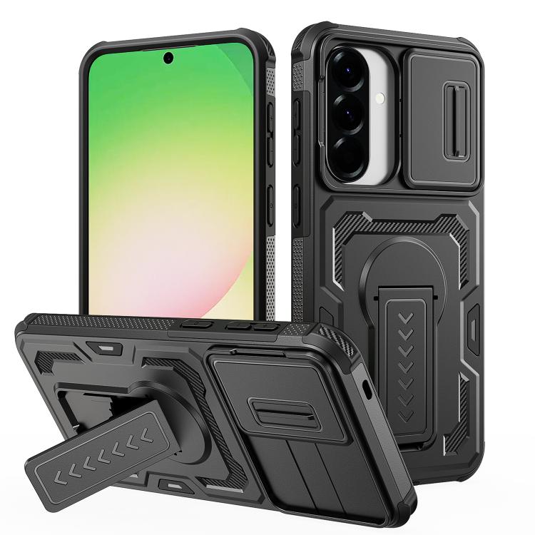 Custodia per telefono ibrida in PC e TPU con supporto invisibile per fotocamera scorrevole., For Galaxy A07 / A08 4G / 5G, For Galaxy A57 5G, For Galaxy A37 5G / A36 5G / A56 5G, For Galaxy A27 5G