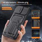 Custodia per telefono ibrida in PC e TPU con supporto invisibile per fotocamera scorrevole., For Galaxy A07 / A08 4G / 5G, For Galaxy A57 5G, For Galaxy A37 5G / A36 5G / A56 5G, For Galaxy A27 5G