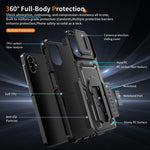 Custodia per telefono ibrida in PC e TPU con supporto invisibile per fotocamera scorrevole., For Galaxy A07 / A08 4G / 5G, For Galaxy A57 5G, For Galaxy A37 5G / A36 5G / A56 5G, For Galaxy A27 5G