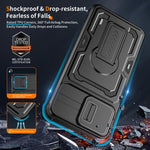 Custodia per telefono ibrida in PC e TPU con supporto invisibile per fotocamera scorrevole., For Galaxy A07 / A08 4G / 5G, For Galaxy A57 5G, For Galaxy A37 5G / A36 5G / A56 5G, For Galaxy A27 5G