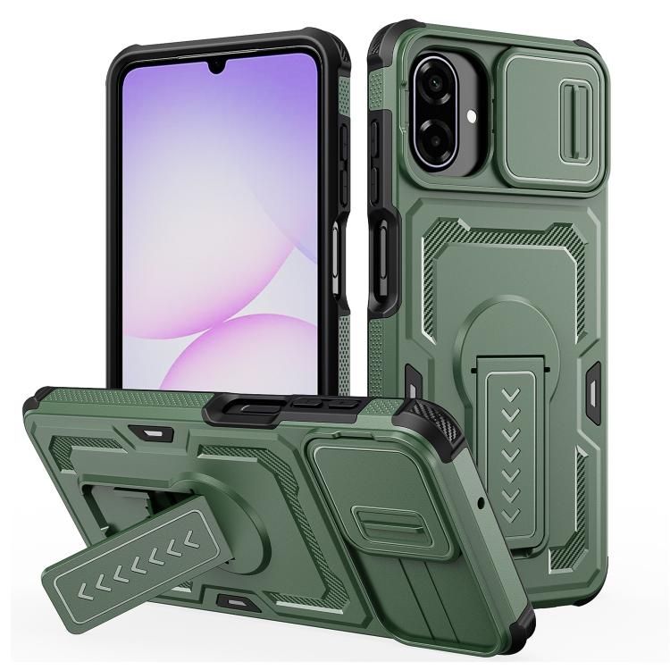 Custodia per telefono ibrida in PC e TPU con supporto invisibile per fotocamera scorrevole., For Galaxy A07 / A08 4G / 5G, For Galaxy A57 5G, For Galaxy A37 5G / A36 5G / A56 5G, For Galaxy A27 5G
