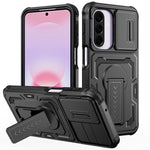 Custodia per telefono ibrida in PC e TPU con supporto invisibile per fotocamera scorrevole., For Galaxy A07 / A08 4G / 5G, For Galaxy A57 5G, For Galaxy A37 5G / A36 5G / A56 5G, For Galaxy A27 5G