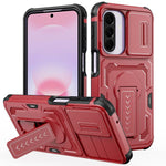 Custodia per telefono ibrida in PC e TPU con supporto invisibile per fotocamera scorrevole., For Galaxy A07 / A08 4G / 5G, For Galaxy A57 5G, For Galaxy A37 5G / A36 5G / A56 5G, For Galaxy A27 5G