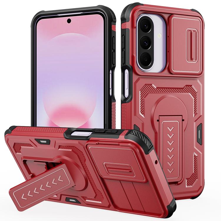 Custodia per telefono ibrida in PC e TPU con supporto invisibile per fotocamera scorrevole., For Galaxy A07 / A08 4G / 5G, For Galaxy A57 5G, For Galaxy A37 5G / A36 5G / A56 5G, For Galaxy A27 5G