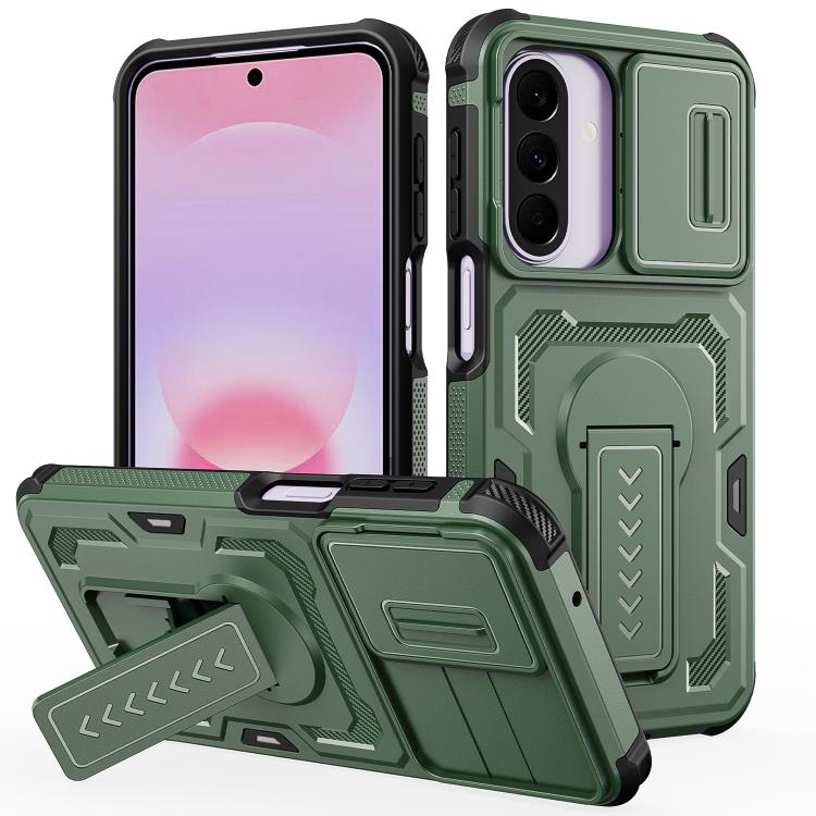 Custodia per telefono ibrida in PC e TPU con supporto invisibile per fotocamera scorrevole., For Galaxy A07 / A08 4G / 5G, For Galaxy A57 5G, For Galaxy A37 5G / A36 5G / A56 5G, For Galaxy A27 5G