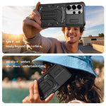 Custodia per telefono ibrida in PC e TPU con supporto invisibile per fotocamera scorrevole., For Galaxy S26 Ultra 5G, For Galaxy S26 5G, For Galaxy S25 5G / S24 5G, For Galaxy S25 Ultra 5G