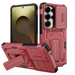 Custodia per telefono ibrida in PC e TPU con supporto invisibile per fotocamera scorrevole., For Galaxy S26 Ultra 5G, For Galaxy S26 5G, For Galaxy S25 5G / S24 5G, For Galaxy S25 Ultra 5G