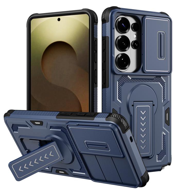 Custodia per telefono ibrida in PC e TPU con supporto invisibile per fotocamera scorrevole., For Galaxy S26 Ultra 5G, For Galaxy S26 5G, For Galaxy S25 5G / S24 5G, For Galaxy S25 Ultra 5G