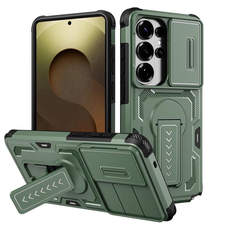 Custodia per telefono ibrida in PC e TPU con supporto invisibile per fotocamera scorrevole., For Galaxy S26 Ultra 5G, For Galaxy S26 5G, For Galaxy S25 5G / S24 5G, For Galaxy S25 Ultra 5G