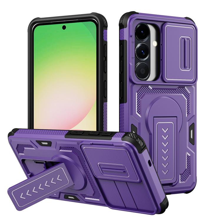 Custodia per telefono ibrida in PC e TPU con supporto invisibile per fotocamera scorrevole., For Galaxy S26 Ultra 5G, For Galaxy S26 5G, For Galaxy S25 5G / S24 5G, For Galaxy S25 Ultra 5G
