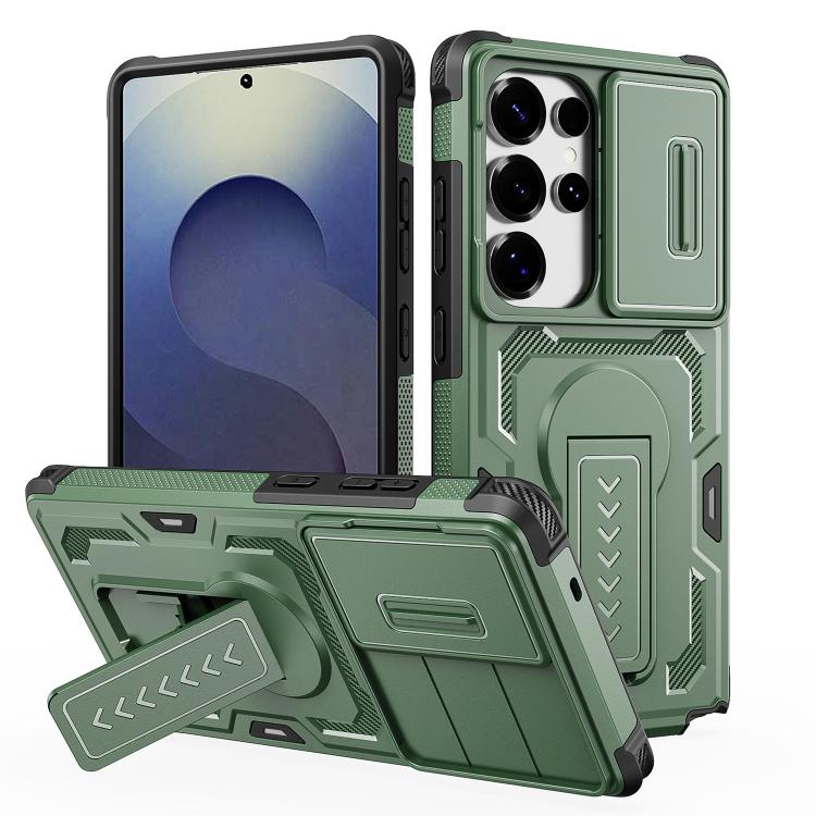 Custodia per telefono ibrida in PC e TPU con supporto invisibile per fotocamera scorrevole., For Galaxy S26 Ultra 5G, For Galaxy S26 5G, For Galaxy S25 5G / S24 5G, For Galaxy S25 Ultra 5G