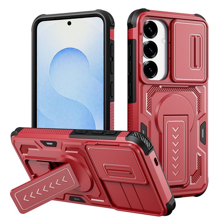 Custodia per telefono ibrida in PC e TPU con supporto invisibile per fotocamera scorrevole., For Galaxy S26 Ultra 5G, For Galaxy S26 5G, For Galaxy S25 5G / S24 5G, For Galaxy S25 Ultra 5G