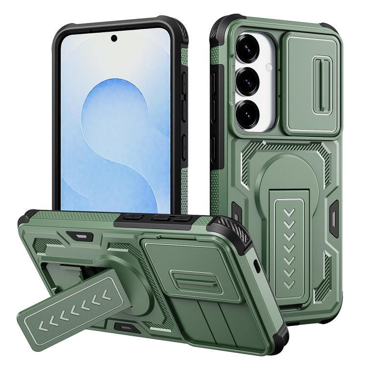 Custodia per telefono ibrida in PC e TPU con supporto invisibile per fotocamera scorrevole., For Galaxy S26 Ultra 5G, For Galaxy S26 5G, For Galaxy S25 5G / S24 5G, For Galaxy S25 Ultra 5G