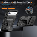 Custodia per telefono ibrida in PC e TPU con supporto invisibile per fotocamera scorrevole., For iPhone Air, For iPhone 16 Pro Max, For iPhone 16 Pro