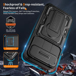 Custodia per telefono ibrida in PC e TPU con supporto invisibile per fotocamera scorrevole., For iPhone Air, For iPhone 16 Pro Max, For iPhone 16 Pro