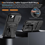 Custodia per telefono ibrida in PC e TPU con supporto invisibile per fotocamera scorrevole., For iPhone 17e / 16e, For iPhone 17 Pro Max, For iPhone 17 Pro, For iPhone 17