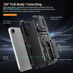 Custodia per telefono ibrida in PC e TPU con supporto invisibile per fotocamera scorrevole., For iPhone 17e / 16e, For iPhone 17 Pro Max, For iPhone 17 Pro, For iPhone 17