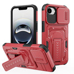 Custodia per telefono ibrida in PC e TPU con supporto invisibile per fotocamera scorrevole., For iPhone 17e / 16e, For iPhone 17 Pro Max, For iPhone 17 Pro, For iPhone 17