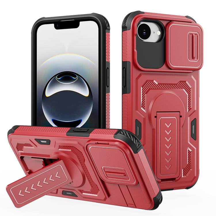 Custodia per telefono ibrida in PC e TPU con supporto invisibile per fotocamera scorrevole., For iPhone 17e / 16e, For iPhone 17 Pro Max, For iPhone 17 Pro, For iPhone 17
