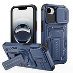 Custodia per telefono ibrida in PC e TPU con supporto invisibile per fotocamera scorrevole., For iPhone 17e / 16e, For iPhone 17 Pro Max, For iPhone 17 Pro, For iPhone 17