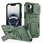 Custodia per telefono ibrida in PC e TPU con supporto invisibile per fotocamera scorrevole., For iPhone 17e / 16e, For iPhone 17 Pro Max, For iPhone 17 Pro, For iPhone 17